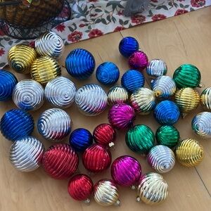 Vibrant Holiday‎ Ornament Collection 37 pieces various colors and sizes
